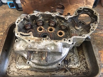 split the cases Harley 45 engine Harley 45 right side engine case