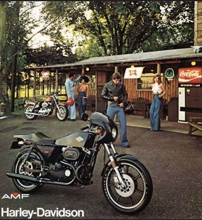Harley Cafe Racer ad AMF Harley motorcycle ad