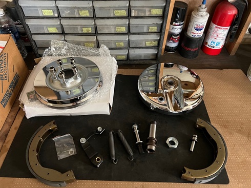 Hydra Glide front brake overhaul Panhead front drum brake kit
