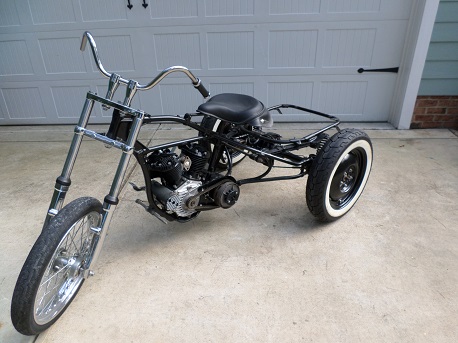 Wide Glide conversion on trike