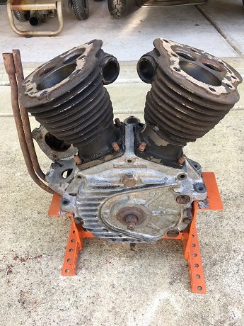 Harley WLA breather tube WW2 Harley 45 WLA flathead engine unrestored