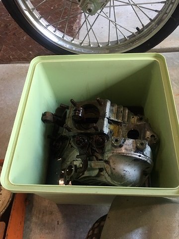 vintage Harley engine disassembly Harley WLA 45 rebuild