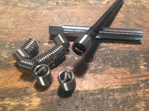 stripped thread repair in aluminum engine case Helicoil 5521-6 3/8-16 Inch Coarse Thread Repair Kit