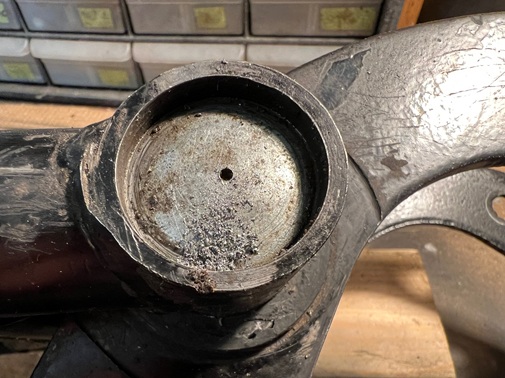 remove welch plugs on Norton Commando swinging arm