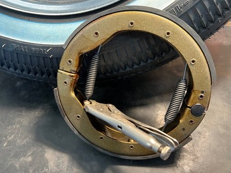 install drum brake springs hydra glide brake shoe instructions