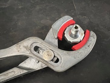 install fuel valve on custom motorcycle gas tank