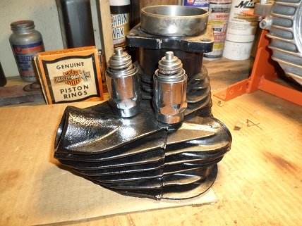 assemble Harley Davidson 45 flathead cylinders