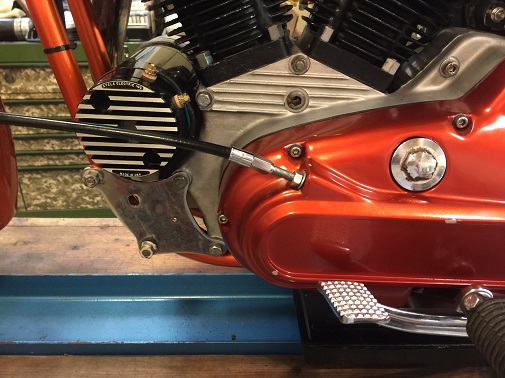74 Ironhead adjust clutch Ironhead clutch cable adjuster threaded rod and locknut