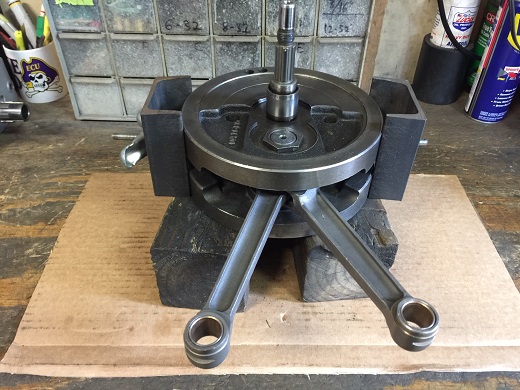 Ironhead Sportster Flywheel assembly flywheel centering jig