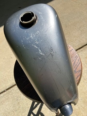 install high mount gas tank on hardtail frame