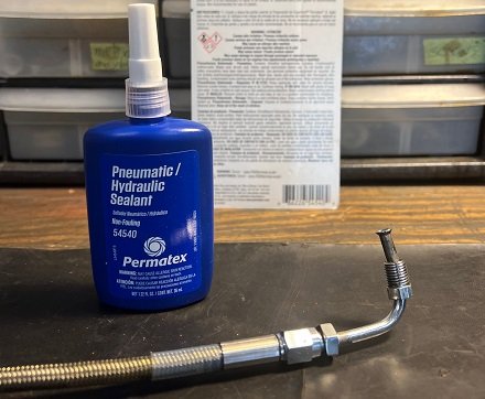 how to seal brake line fittings best hydraulic sealant Permatec 54540