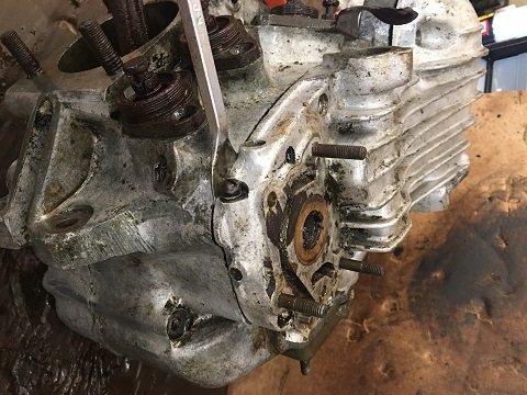 Harley 45 remove gear cover harley 45 cam cover removal