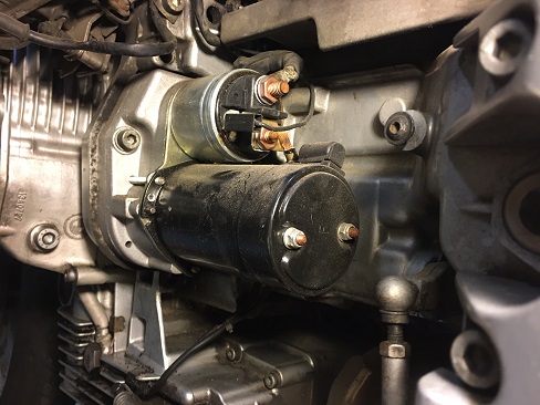 replace starter on BMW oilhead BMW R1100R replace starter