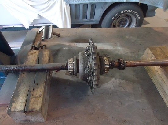 vintage Harley trike axle Harley-Davidson Servi-car axle overhaul