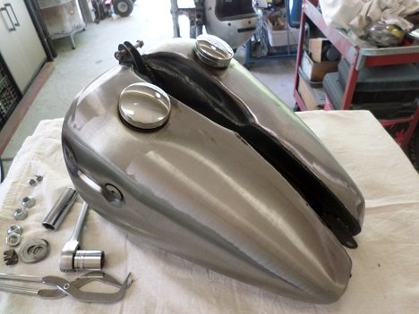 gas tank prep before painting motorcycle restoration