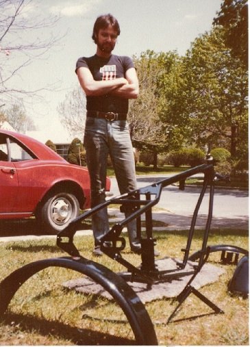 Ironhead chopper build Ironhead Sportster in hardtail frame