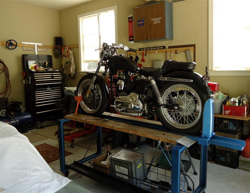 DIY motorcycle work stand