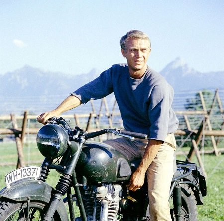 Steve Mcqueen in The Great Escape movie