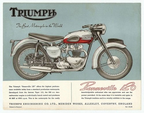 Triumph Bonneville history history of the Triumph Bonneville motorcycle