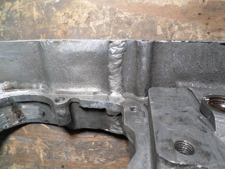 repair cracked motorcycle engine cases Repair old motorcycle engine