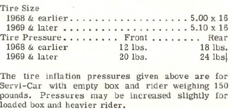 Harley Davidson Servicar tire info