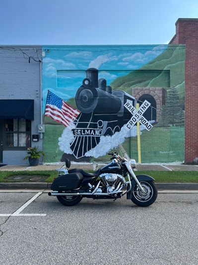 steam locomotive mural Selma NC