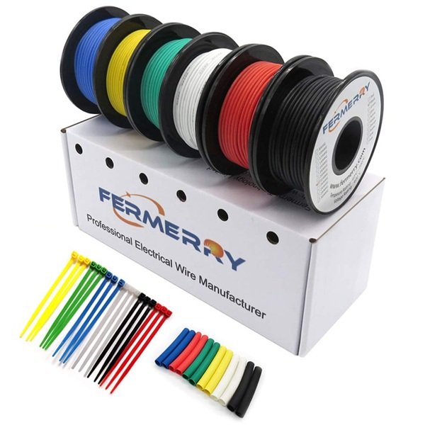 16 AWG Stranded Wire Spool 25 ft Each 6 Colors