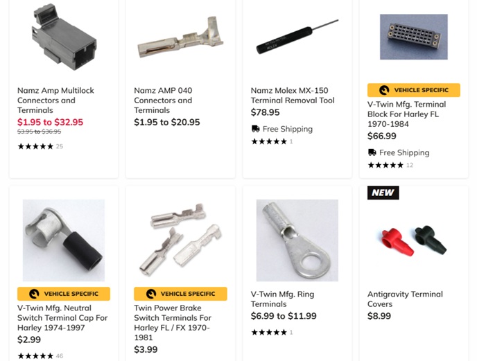 electrical connectors for Harley motorcycles