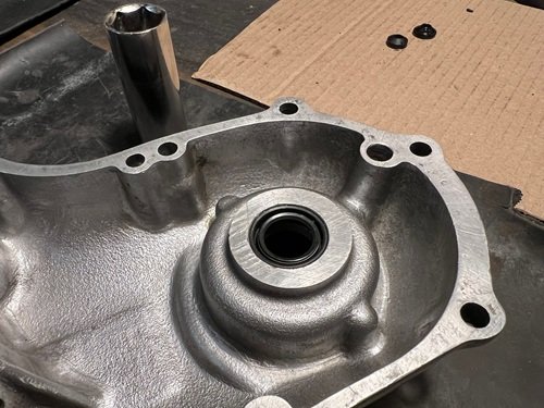 install timing cover oil seal Commando motorcycle