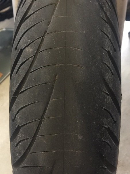 BMW R1100R front tire remove and install